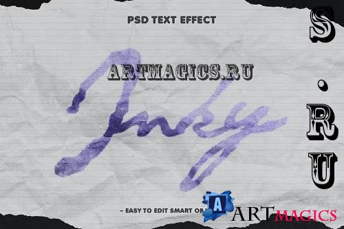 Paper Ink Text Effect Layer Style Psd - X75MXWB
