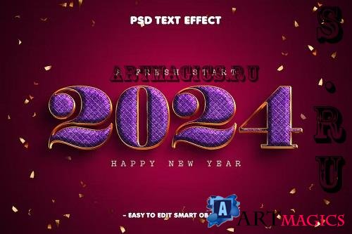 New Year 2024 Luxurious Text Effect Psd - ZBKVGR4
