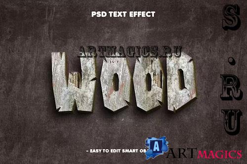 Wood Texture Editable Text Effect - D5WG3KB