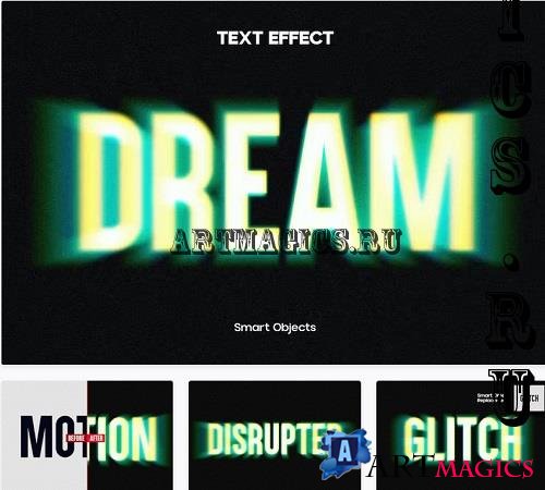 Glitch Distortion Text Effect - 3A3DGTJ