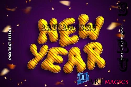 New Year 2024 Balloon Text effect Layer Style - 5J3Y4F5