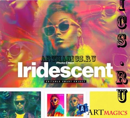 Iridescent Abstract Photo Effect Template - XPR6CZV