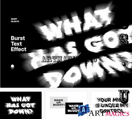 Burst Text Effect - 91623798