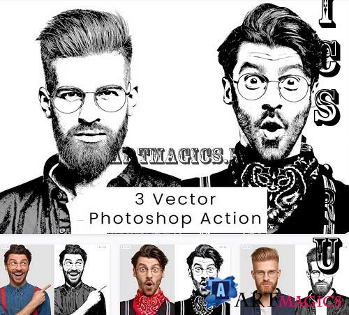 3 Vector Photoshop Action - 3M57XQJ