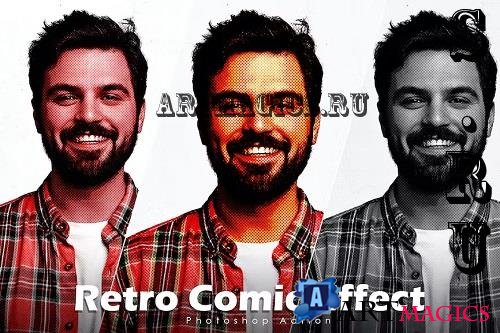 Retro Comic Effect - Photoshop Action - UST45SU