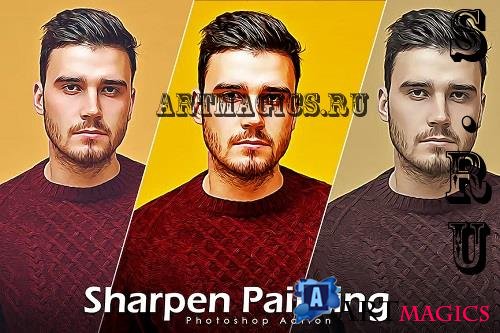 Sharpen Painting Photoshop Action - MWK72YJ