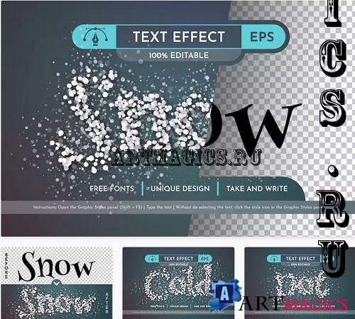 Fallen Snow - Editable Text Effect - 91658063