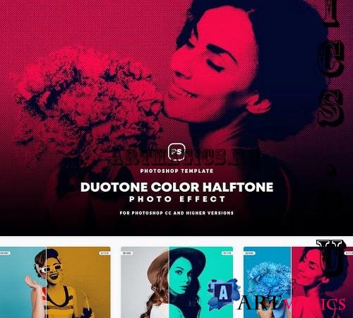 Duotone Color Halftone Photo Effect - Y6Y2SC2