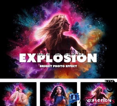 Holi Explosion Photo Effect - 91658567 - 29H3ZYY