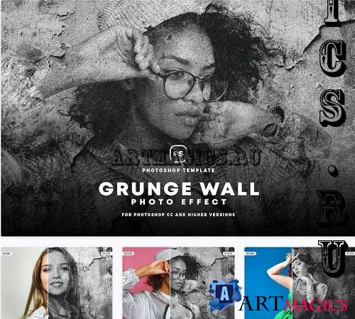 Grunge Wall Photo Effect - 869M9G8