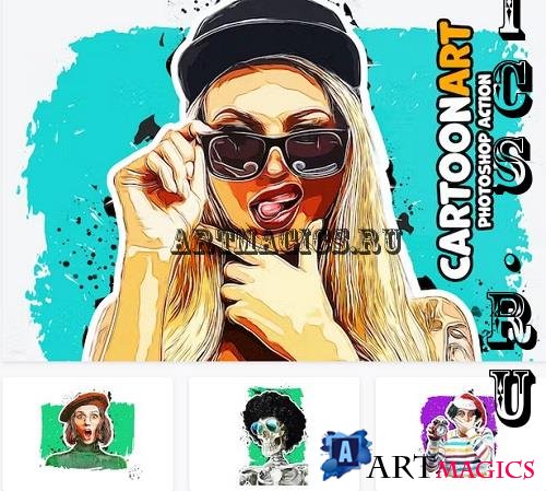 Cartoon Art Photoshop Action - D8YTLJL