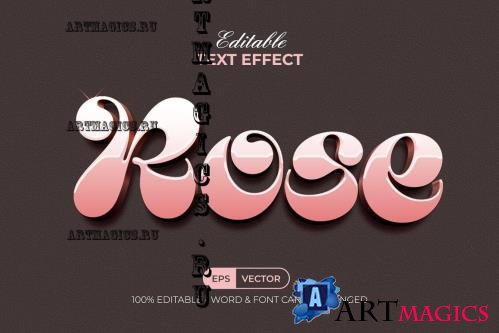 Pink Rose Gold Text Effect Style - 91647141