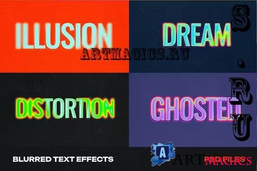 4 Blurred Text Effects - J2YJM45