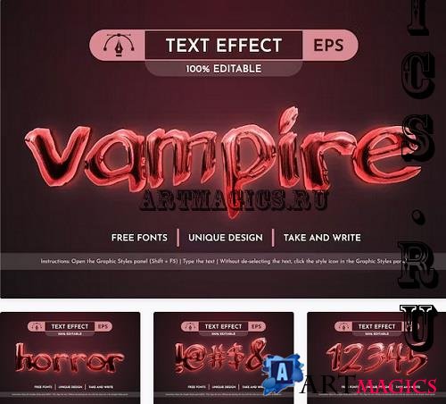 Vampire - Editable Text Effect - 91539583