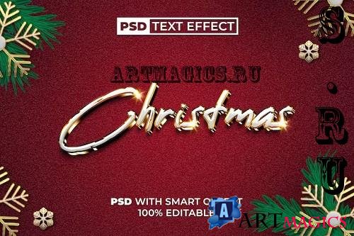 Christmas Text Effect Golden Style - 91678266