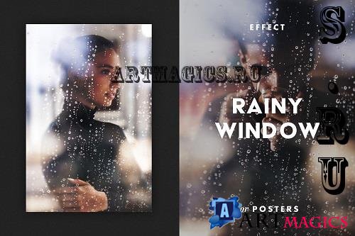Rainy Window Effect for Posters - 7486449