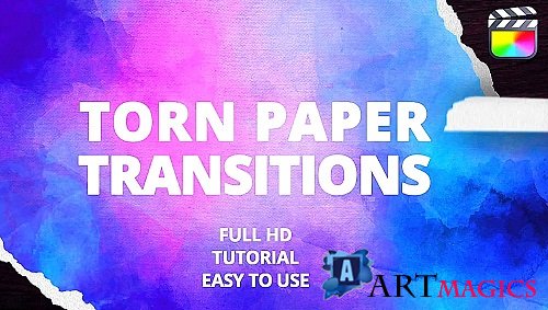 Videohive - Torn Paper Transitions 49586094 - Project For Final Cut & Apple Motion