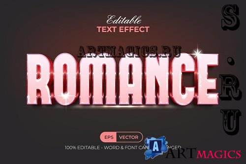 Romance Text Effect Pink Style - 91686467
