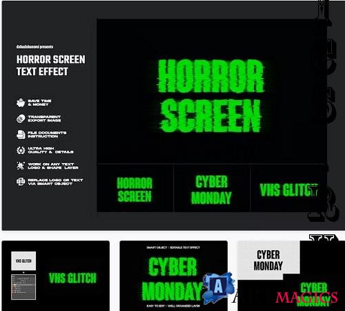 Horror Screen Text Effect - 2MAZH5G