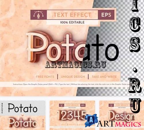 Potato - Editable Text Effect - 91679165