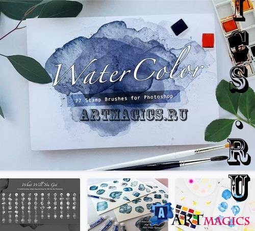 WaterColor Stamp Brushes - 5KLRRB2