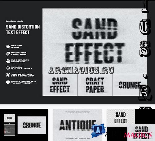 Sand Distortion Text Effect - Y829DZJ