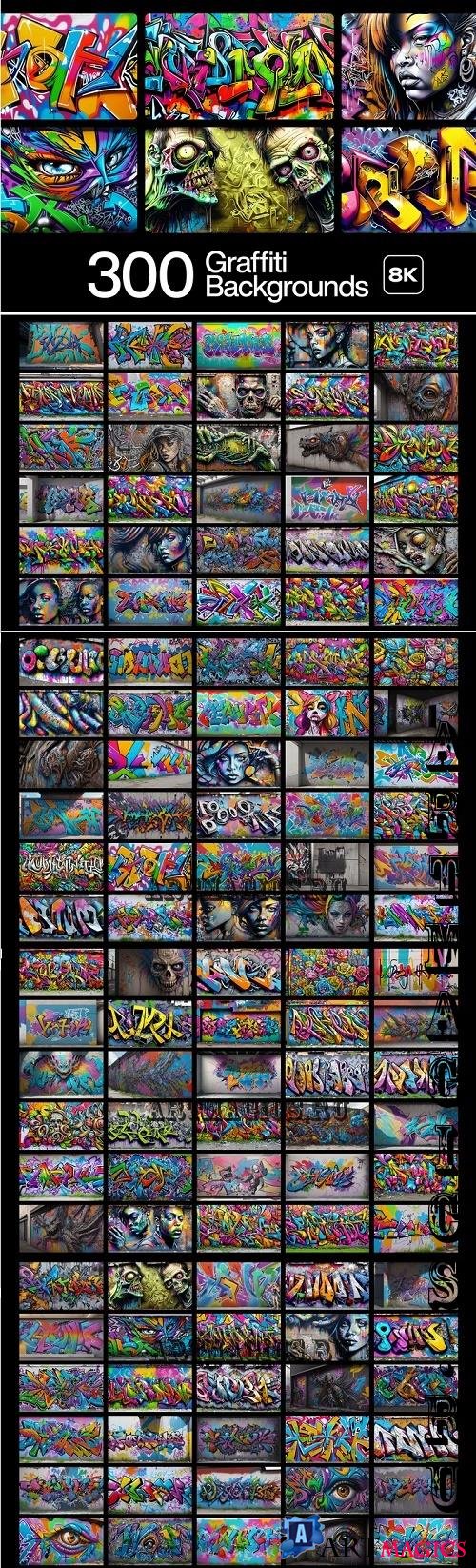 300 Graffiti Backgrounds