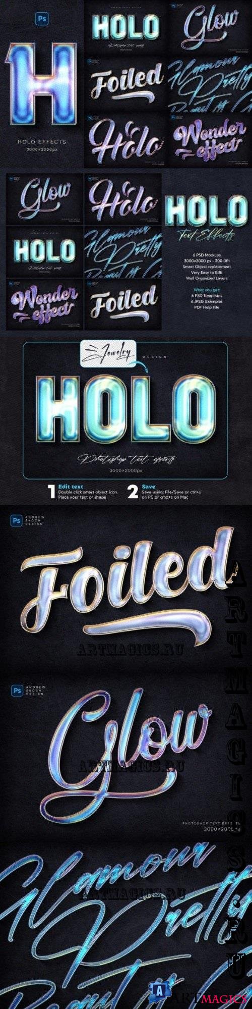 Holographic Text Effects - 91609616