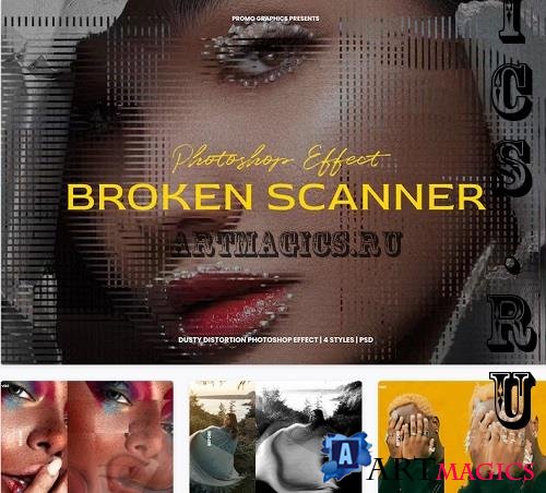 Broken Scanner - Dusty Distortion Photoshop Effect - NFGKYZZ