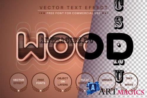 Dark Wood - Editable Text Effect - 13461804