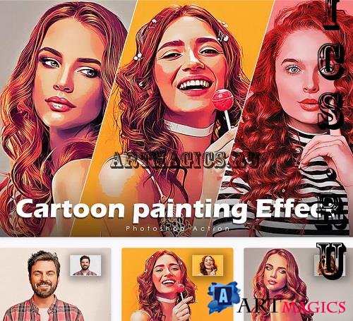 Cartoon painting Effect Action - Y4ADGQU