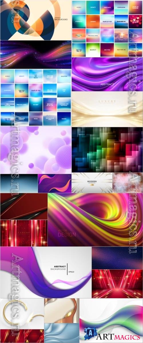 Abstract backgrounds, seamless textures in vector set vol 3