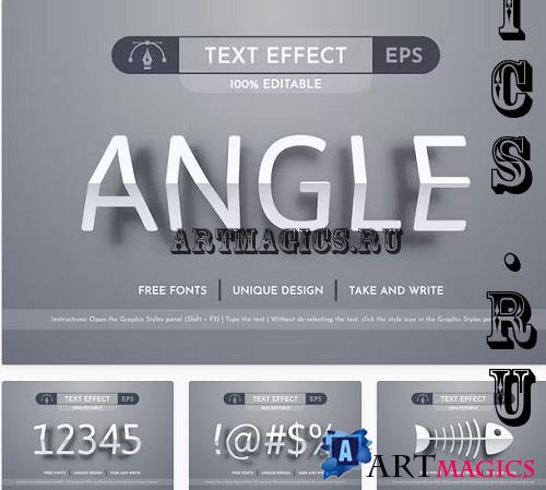 Angle Paper - Editable Text Effect - 42305459