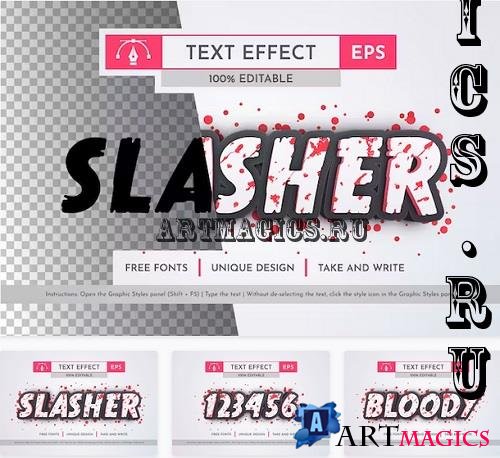 Slasher - Editable Text Effect -58621690