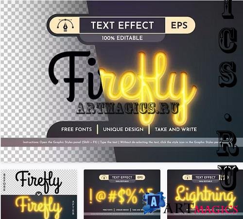 Firefly - Editable Text Effect - 91642888