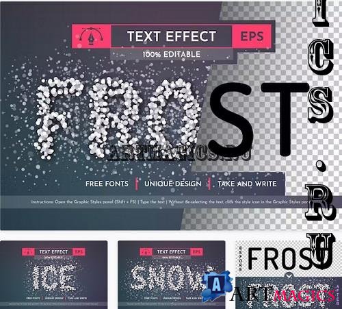 Frost Spray - Editable Text Effect - 91660341