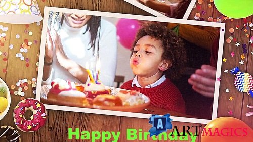 Happy Birthday Slideshow Opener 1250675 - Project for After Effects