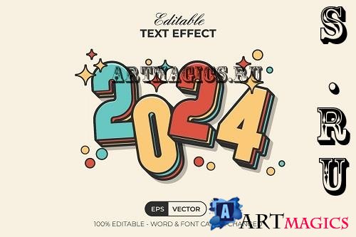 2024 Text Effect Colorful Fun Style - 91698538