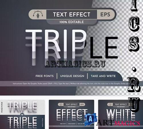 Triple - Editable Text Effect - 91726124