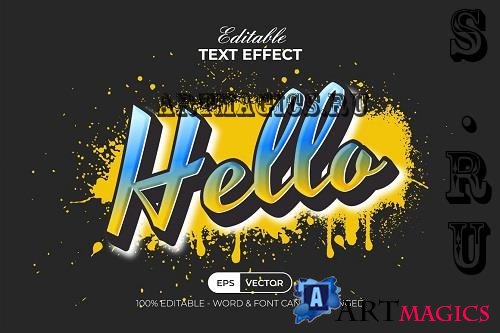 Hello Text Effect Graffiti Style - 91886276