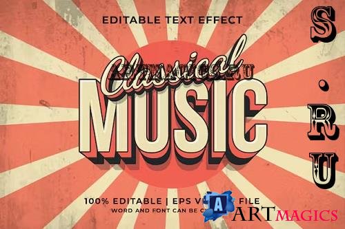 Classical Music 3d Vector Editable Text effect - BPZTCTX