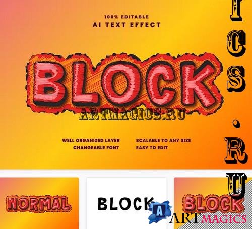 Block Text Effect - 3RYA5N9