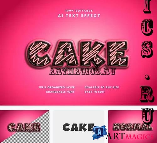 Cake Text Effect - XGHPQT2