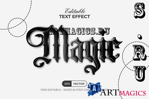 Magic Text Effect Black Style - 91884127