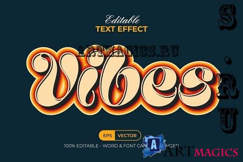 Vibes Text Effect Retro Style - 91880848