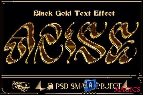 Golden Black Text Effect Photoshop - GBCX5S2