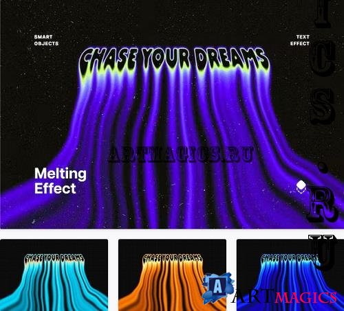 Liquid Melting Illusion Text Effect - 91892174