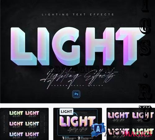 Double Light Text Effects - 91890532