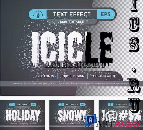 Icicle - Editable Text Effect - 91629741