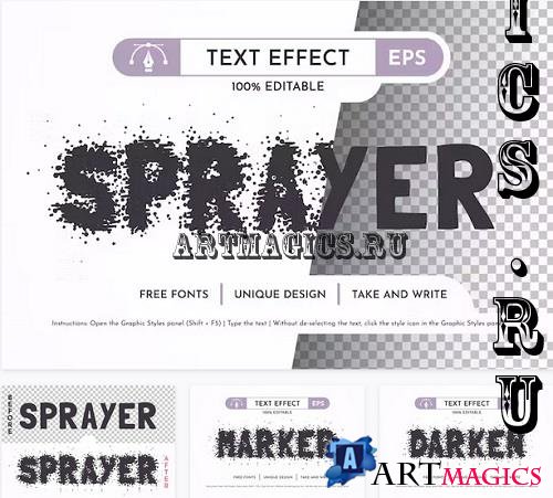 Sprayer - Editable Text Effect - 91890243
